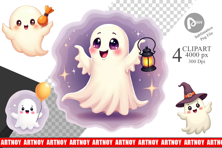Friendly Ghosts Clipart