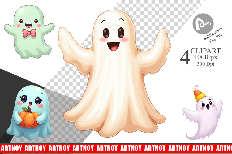 Friendly Ghosts Clipart