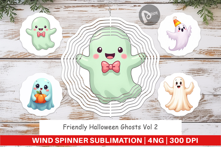 Wind Spinner Friendly Ghosts