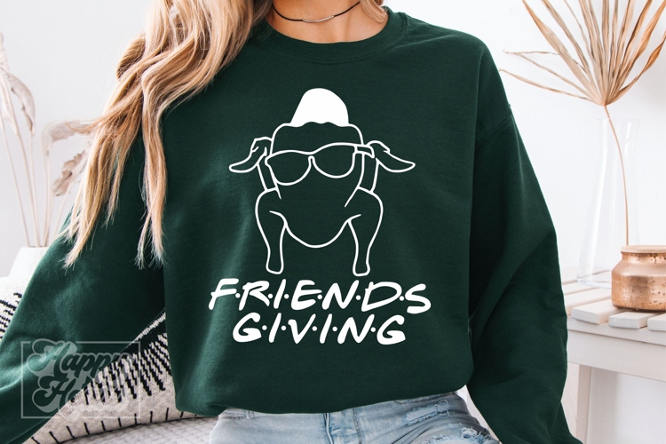 Friends Giving SVG PNG - Funny Thanksgiving Decor Turkey