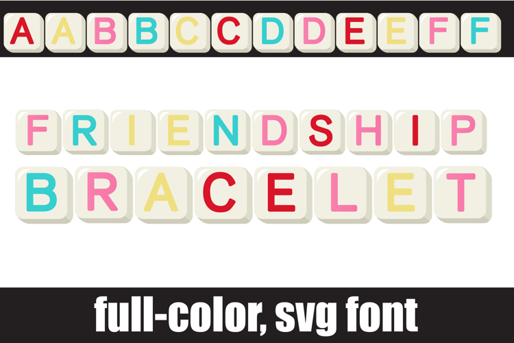 Friendship Bracelet Color Font