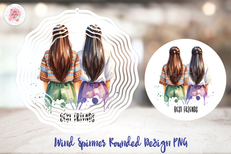 Friendship Girl Wind Spinner Sublimation Bundle Png