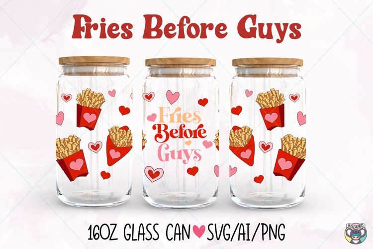 Valentines Day Glass Can svg, Valentines, Libbey Glass 16oz