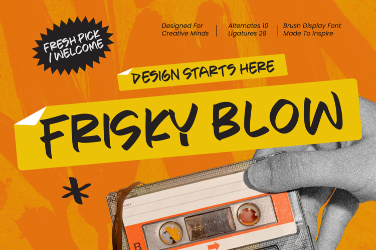 Frisky Blow - Brush Display Font