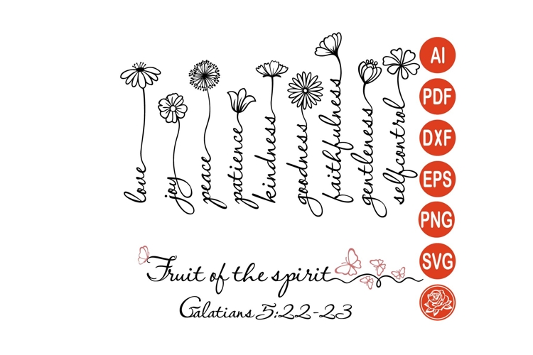 Fruit Of The Spirit SVG Bible Verse Galatians 5 22 23