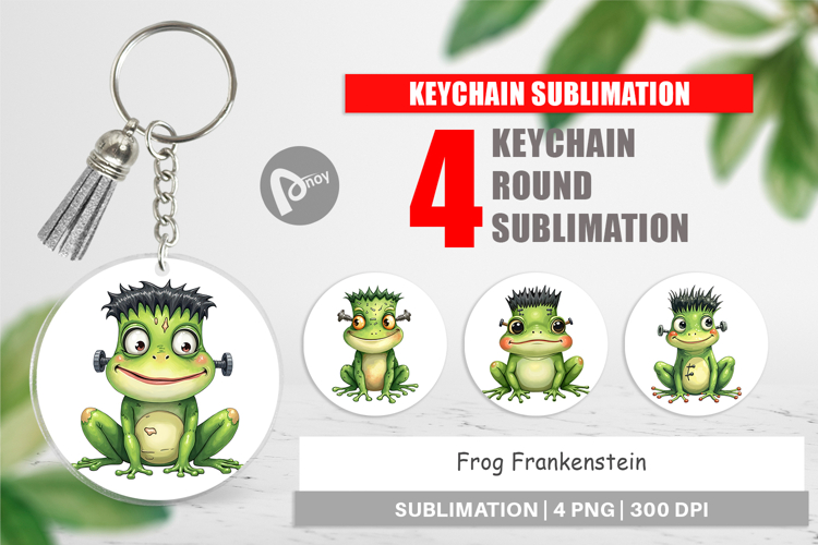 Keychain Frankenstein Frog