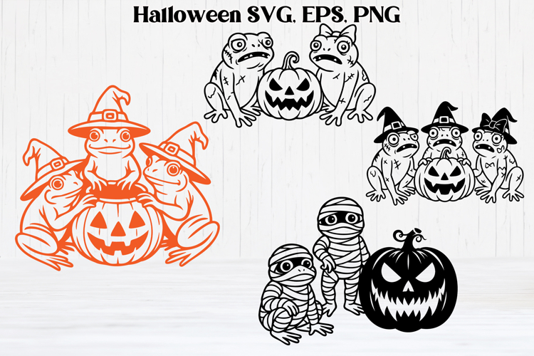 Scary Halloween frog SVG design | Halloween SVG