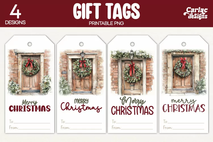 Christmas Gift Tags, Merry Christmas Printable Tags