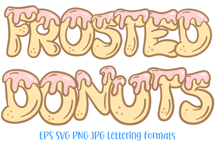 Frosted Donuts Alphabet Font Lettering ABC Cake SVG PNG Type