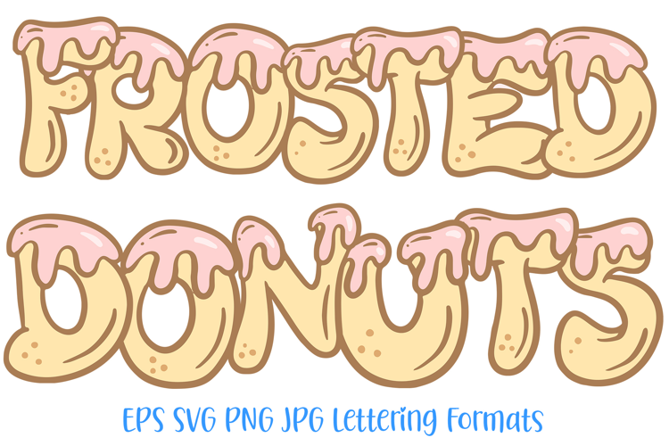 Frosted Donuts Alphabet Font Lettering ABC Cake SVG PNG Type