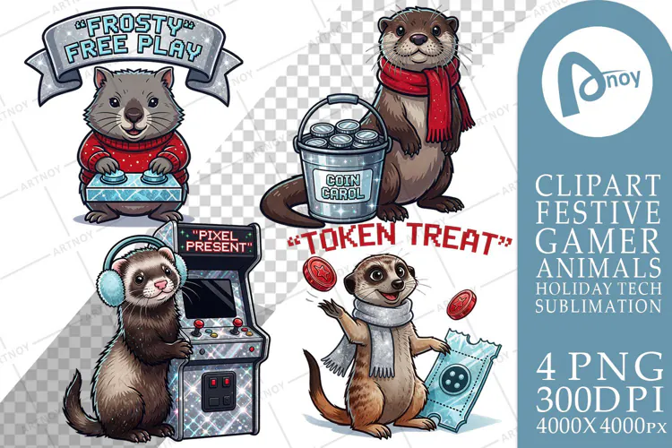Frostlight Arcade Holiday Crew Sublimation