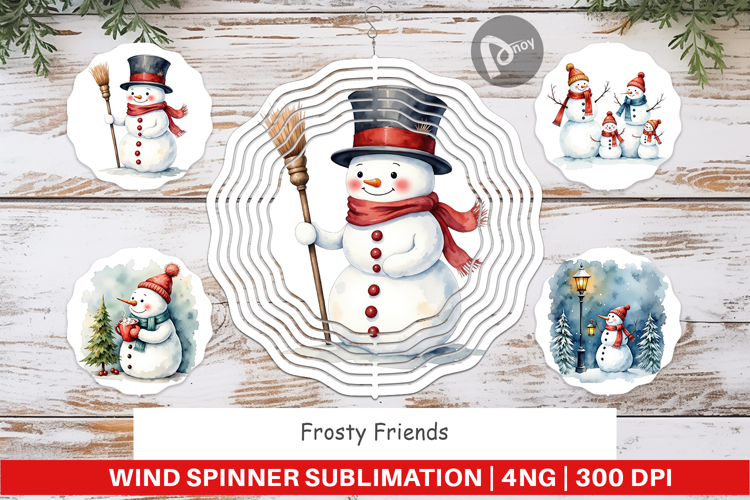 Wind Spinner Frosty Friends