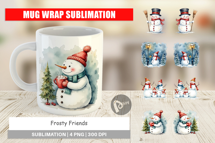 Mug Wrap Frosty Friends
