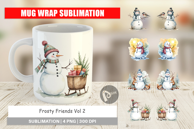 Mug Wrap Frosty Friends