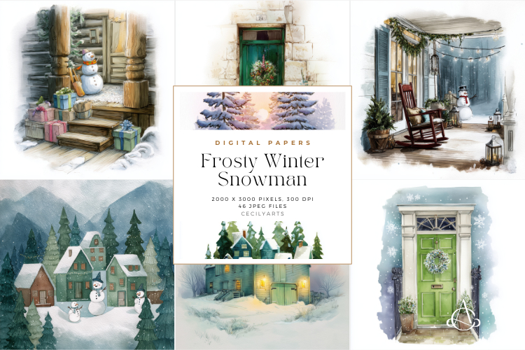 Snowman Background Image 13