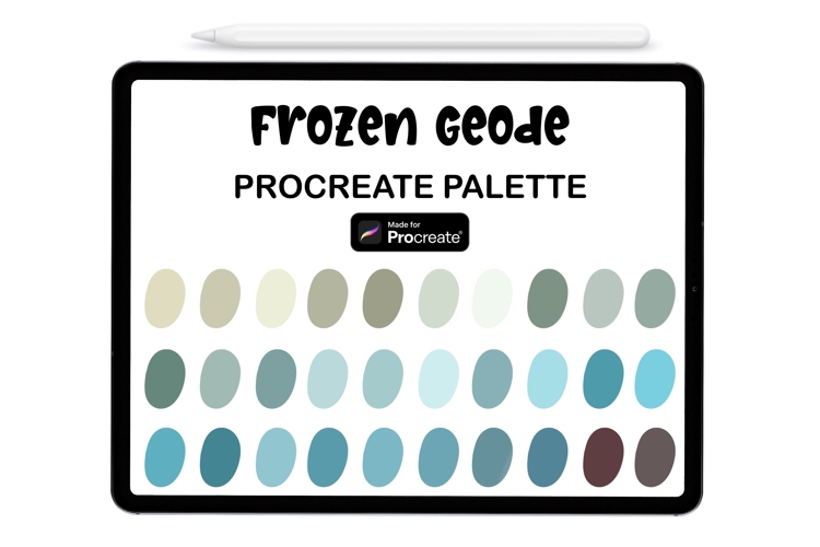 Frozen Geode Procreate Palette - Procreate Color Palette