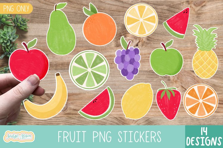Fruit PNG Stickers 14 Fruit Stickers