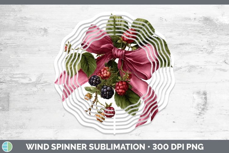 Fruit Bows Berries Wind Spinner Sublimation Spinner Designs