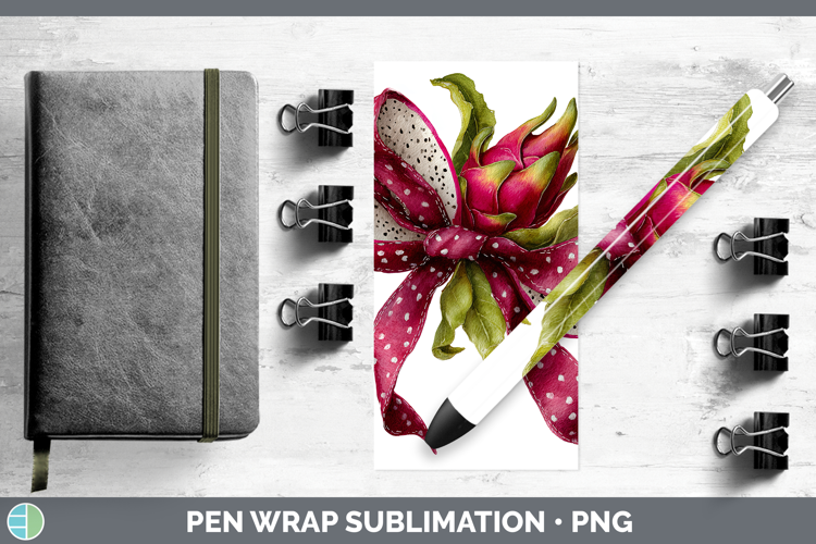 Fruit Bows Dragonfruit Pen Wrap Sublimation Pen Designs