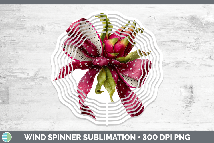 Fruit Bows Dragonfruit Wind Spinner Sublimation Spinner Desi