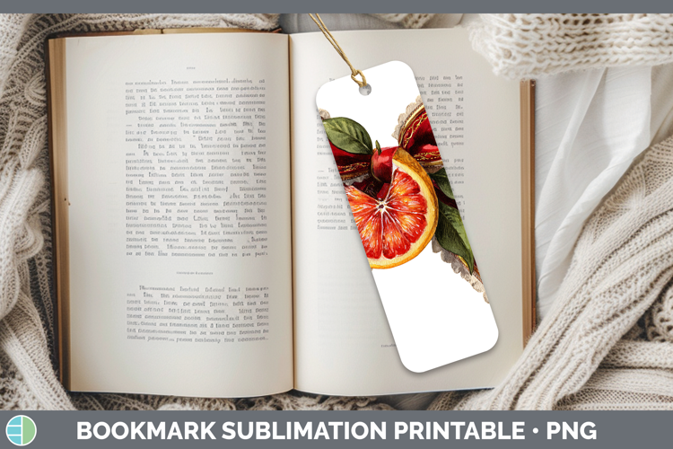 Fruit Bows Grapefruit Bookmark Sublimation Printable Designs