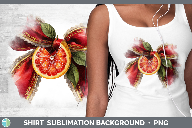 Fruit Bows Grapefruit Shirt Sublimation Background Designs