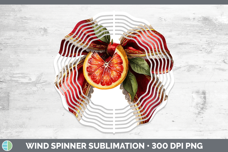 Fruit Bows Grapefruit Wind Spinner Sublimation Spinner Desig