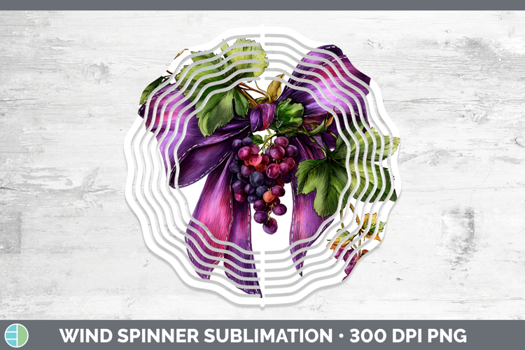 Fruit Bows Grapes Wind Spinner Sublimation Spinner Designs