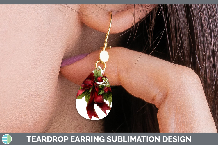 Fruit Bows Raspberries Teardrop Earrings Sublimation Earring