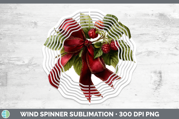 Fruit Bows Raspberries Wind Spinner Sublimation Spinner Desi