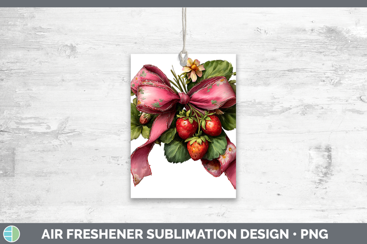 Fruit Bows Strawberries Air Freshener Sublimation Car Freshe