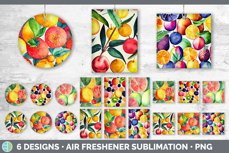 Fruit Air Freshener Sublimation Designs Bundle