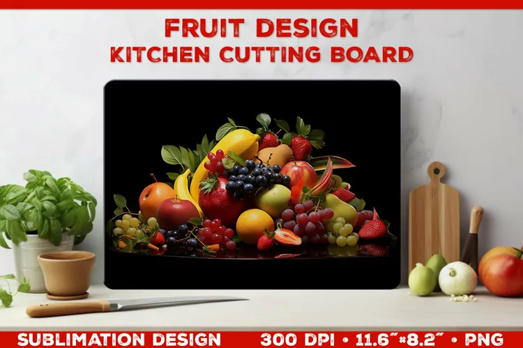 Kitchen Cutting Board: Fruity Culinary Elegance