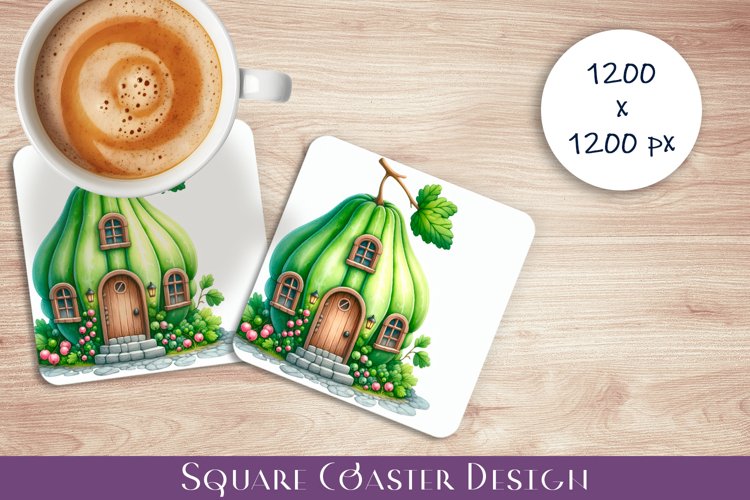 Fruit house Coaster Design, fantasy gooseberry Sublimation