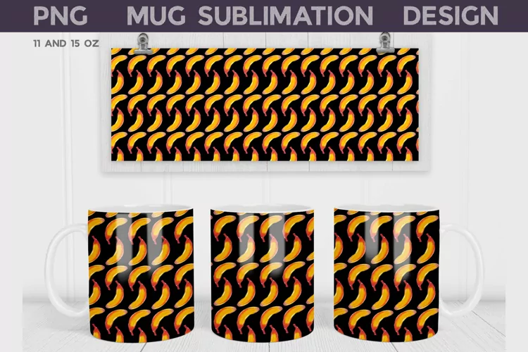 Banana Mug Wrap | Summer Mug Sublimation