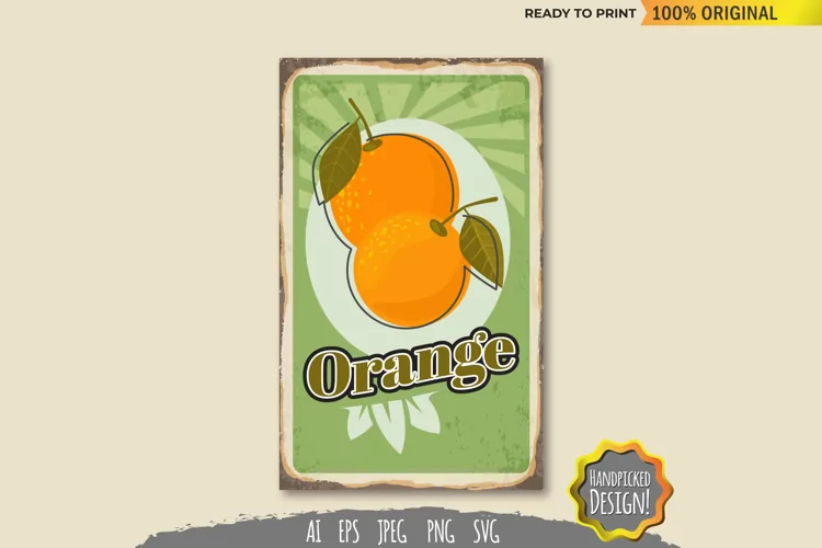 Orange Vintage Sign SVG