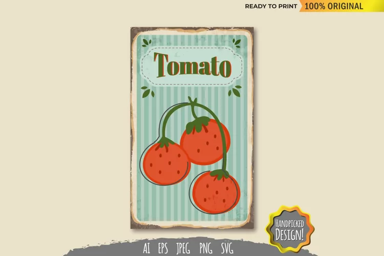 Strawberry Vintage Sign SVG