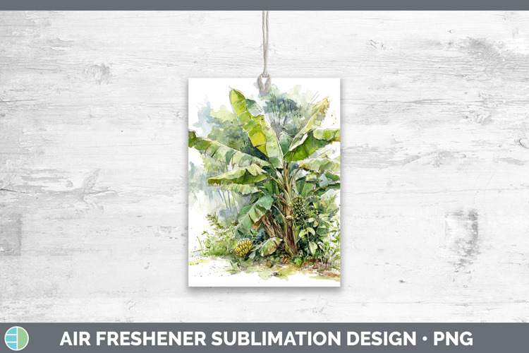 Banana Fruit Sketch Air Freshener Sublimation Design
