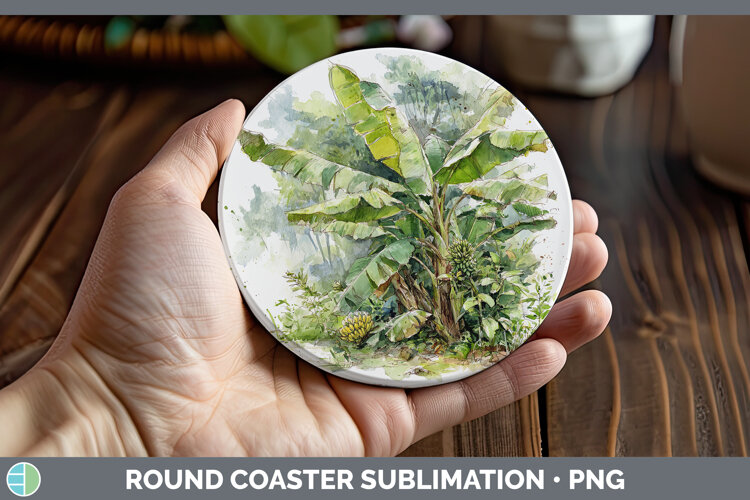 GorgeousFruit Sketch Round Coaster design.