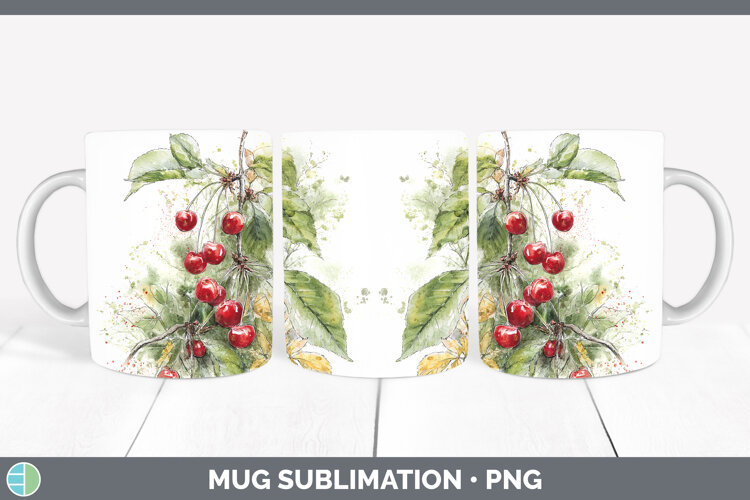 GorgeousFruit Sketch Mug Wrap design.
