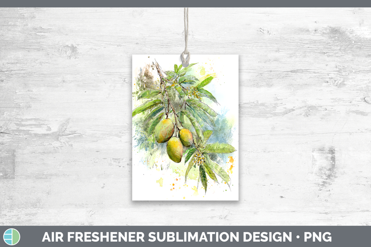 Mango Fruit Sketch Air Freshener Sublimation Design