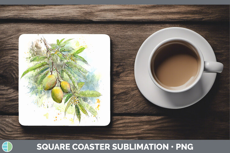 GorgeousFruit Sketch Square Coaster design.