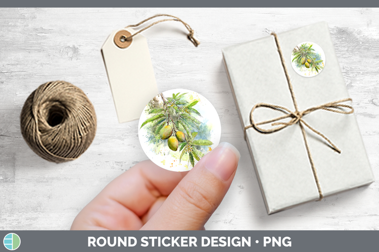 Mango Fruit Sketch Stickers Design