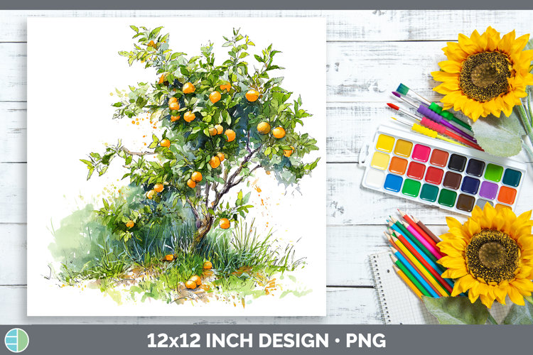 Orange Fruit Sketch Paper Backgrounds Design