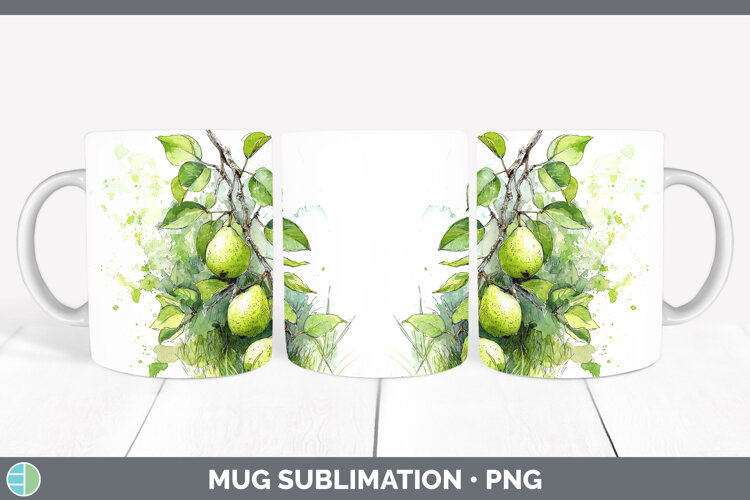 GorgeousFruit Sketch Mug Wrap design.