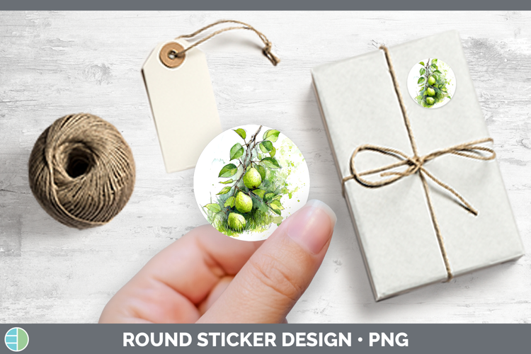Pear Fruit Sketch Stickers Design