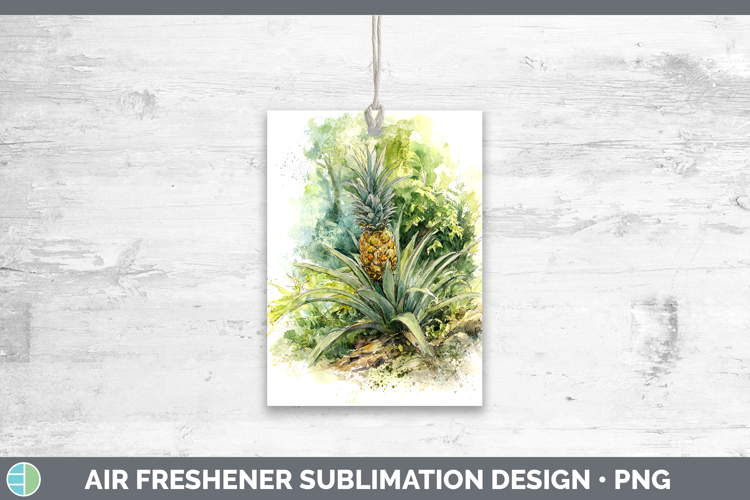 Pineapple Fruit Sketch Air Freshener Sublimation Design