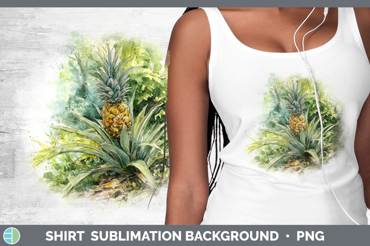Pineapple Fruit Sketch Shirt Sublimation Design