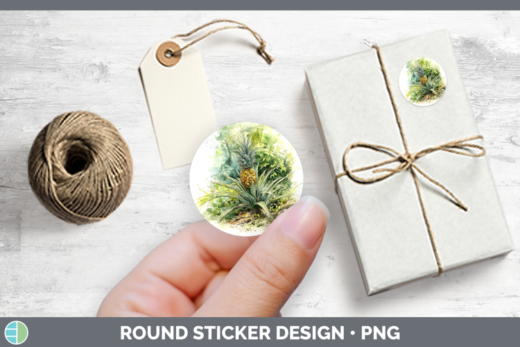 Pineapple Fruit Sketch Stickers Design