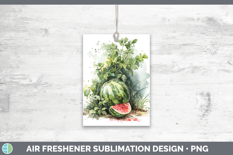 Watermelon Fruit Sketch Air Freshener Sublimation Design